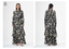 Bol Volanlı Desenli Fermuarlı Elbise - VUU Official Elbise